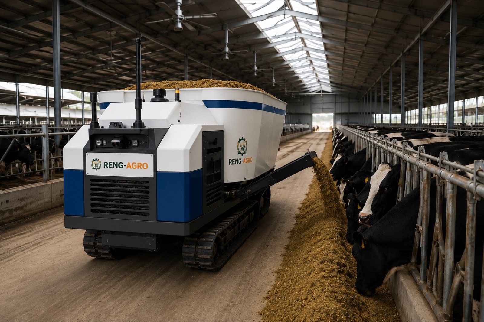 RENG-AGRO с кормовым бункером в животноводческом комплексе